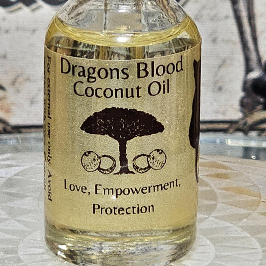 Anima Alchemia Dragon’s Blood Coconut Anointing Oil – Fragrance-Infused Coconut Base for Protection & Power | 15 ml Ritual Oil