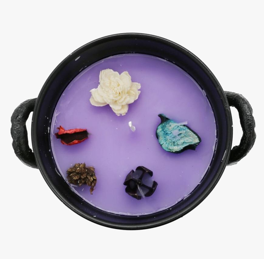 Cauldron Candle: White Sage, Palo Santo & Lavender - Ritual Cleansing