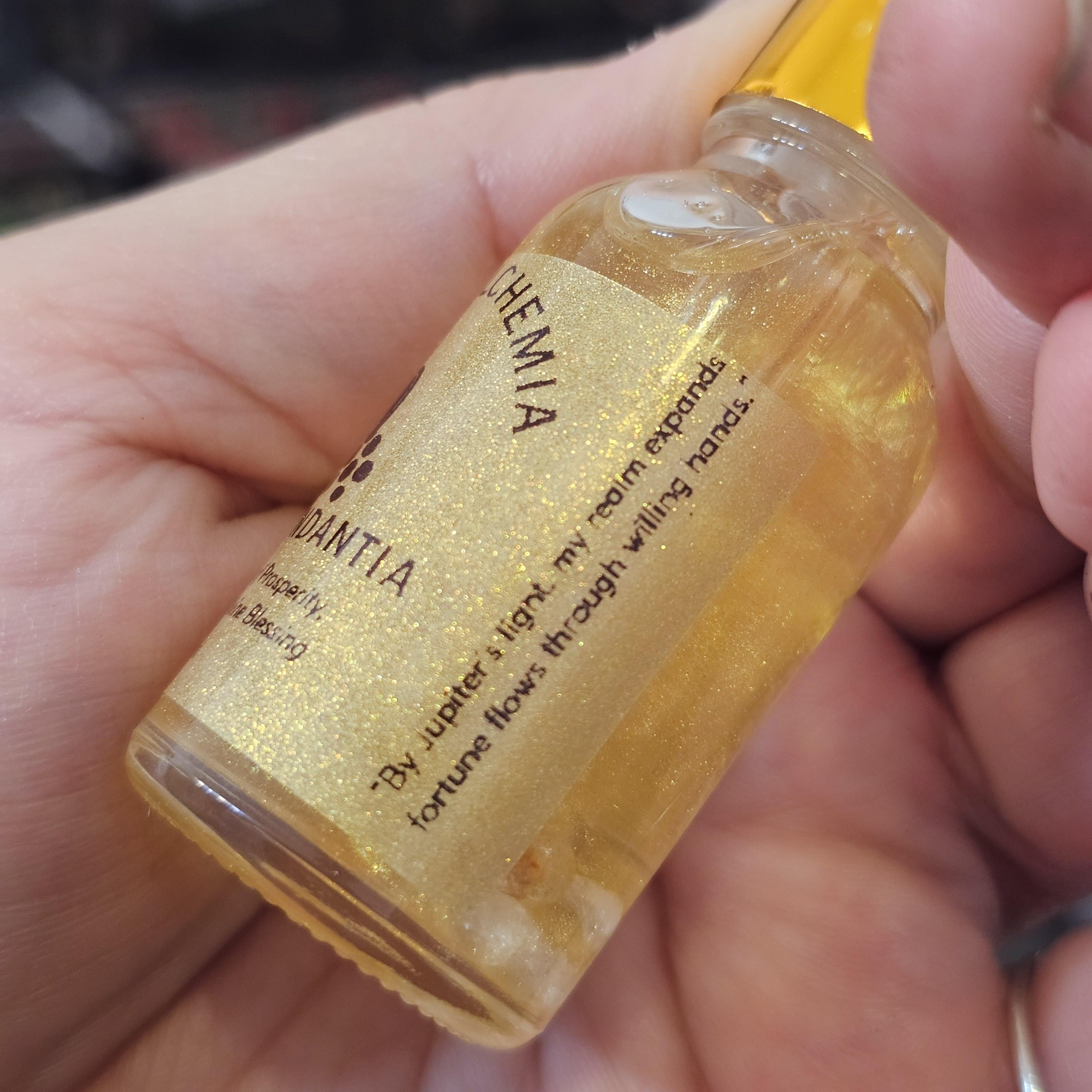 Anima Alchemia Lux Abundantia Ritual Oil for Prosperity Success and Flow Abundance Anointing Oil