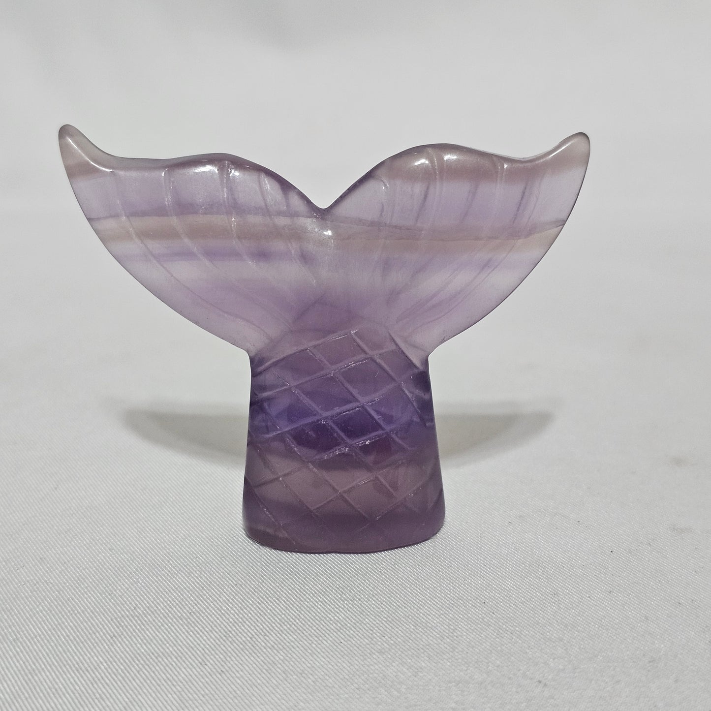 Aura Quartz Mermaid & Fluorite Tail 🌊 Divine Feminine, Intuition & Emotional Healing | Hand Carved Crystal
