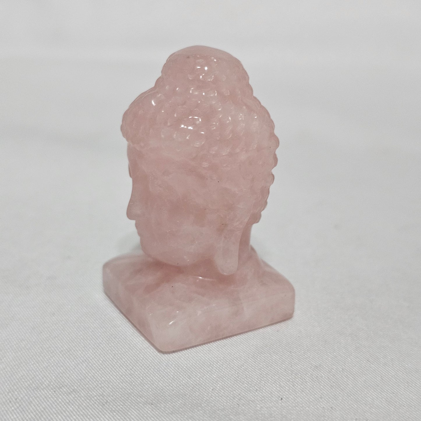 Obsidian, Amethyst, Rose Quartz & Aventurine Buddha Head  Protection, Peace & Abundance Hand Carved Crystal Statue