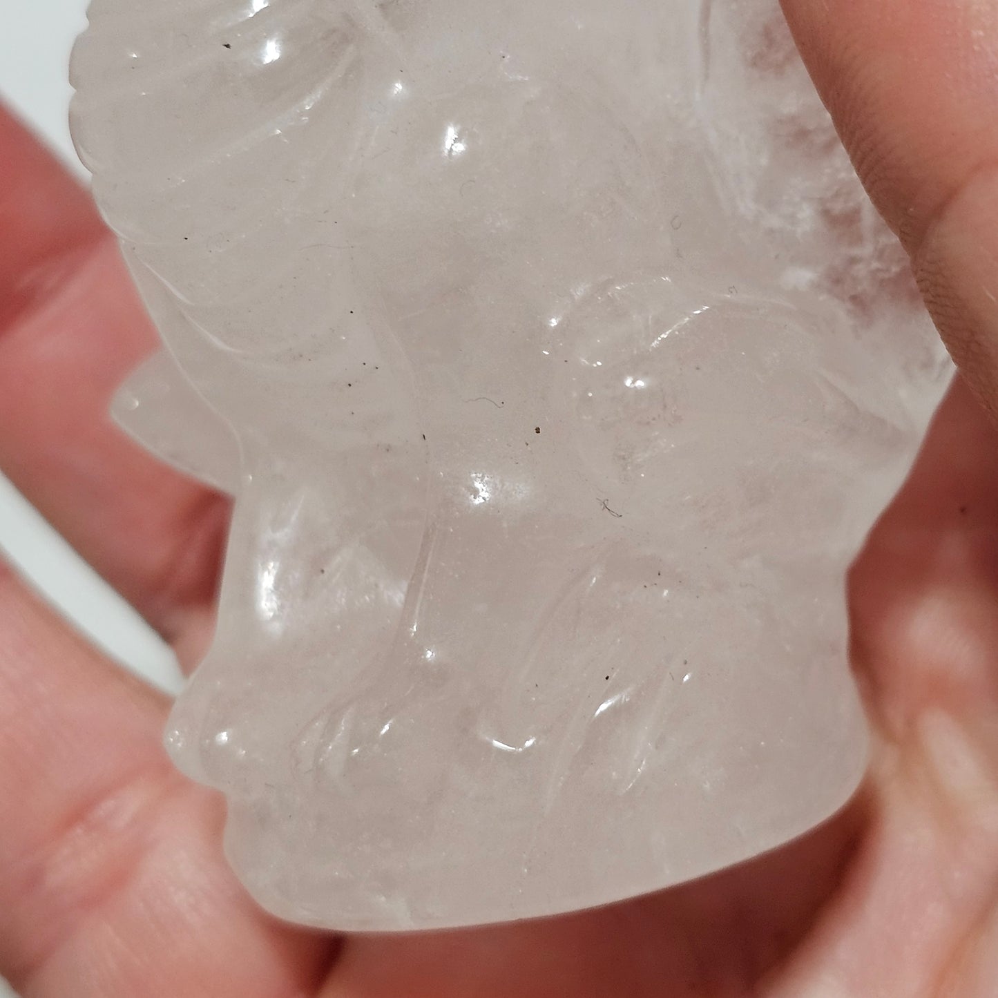 Clear Quartz Detailed Dragon Carving Protection, Power & Manifestation Hand Carved Crystal Guardian