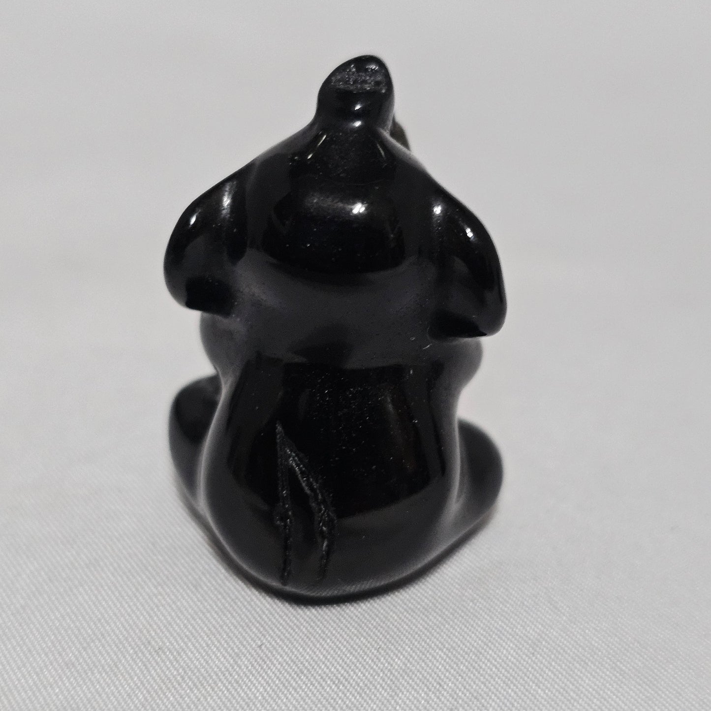 Obsidian or Dream Amethyst Elephant Protection, Intuition & Good Luck Hand Carved Crystal Totem