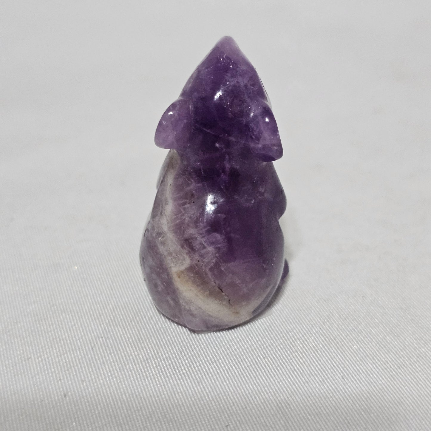 Lucky Amethyst Mouse Carving | Crystal Animal Figurine | Small Hand Carved Gemstone Mouse | Witchy Gift | Desk Companion