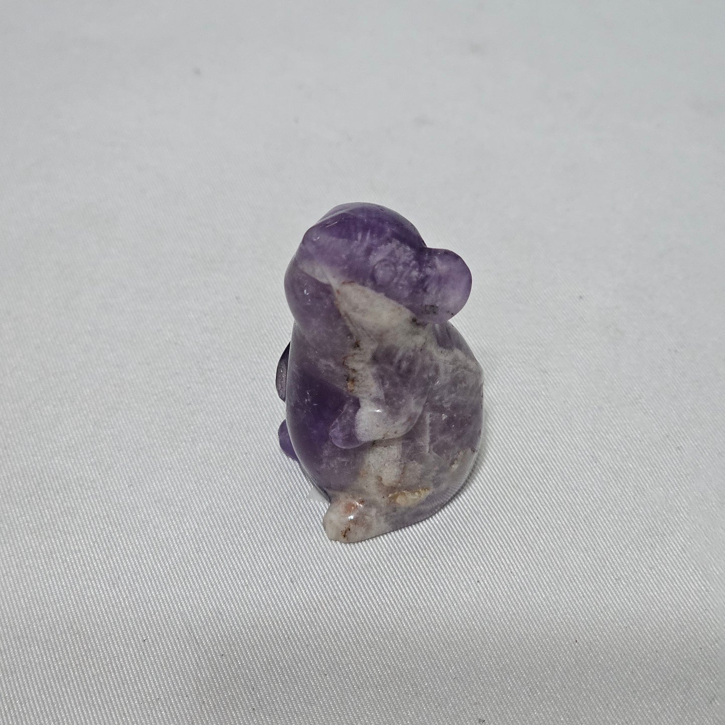 Lucky Amethyst Mouse Carving | Crystal Animal Figurine | Small Hand Carved Gemstone Mouse | Witchy Gift | Desk Companion