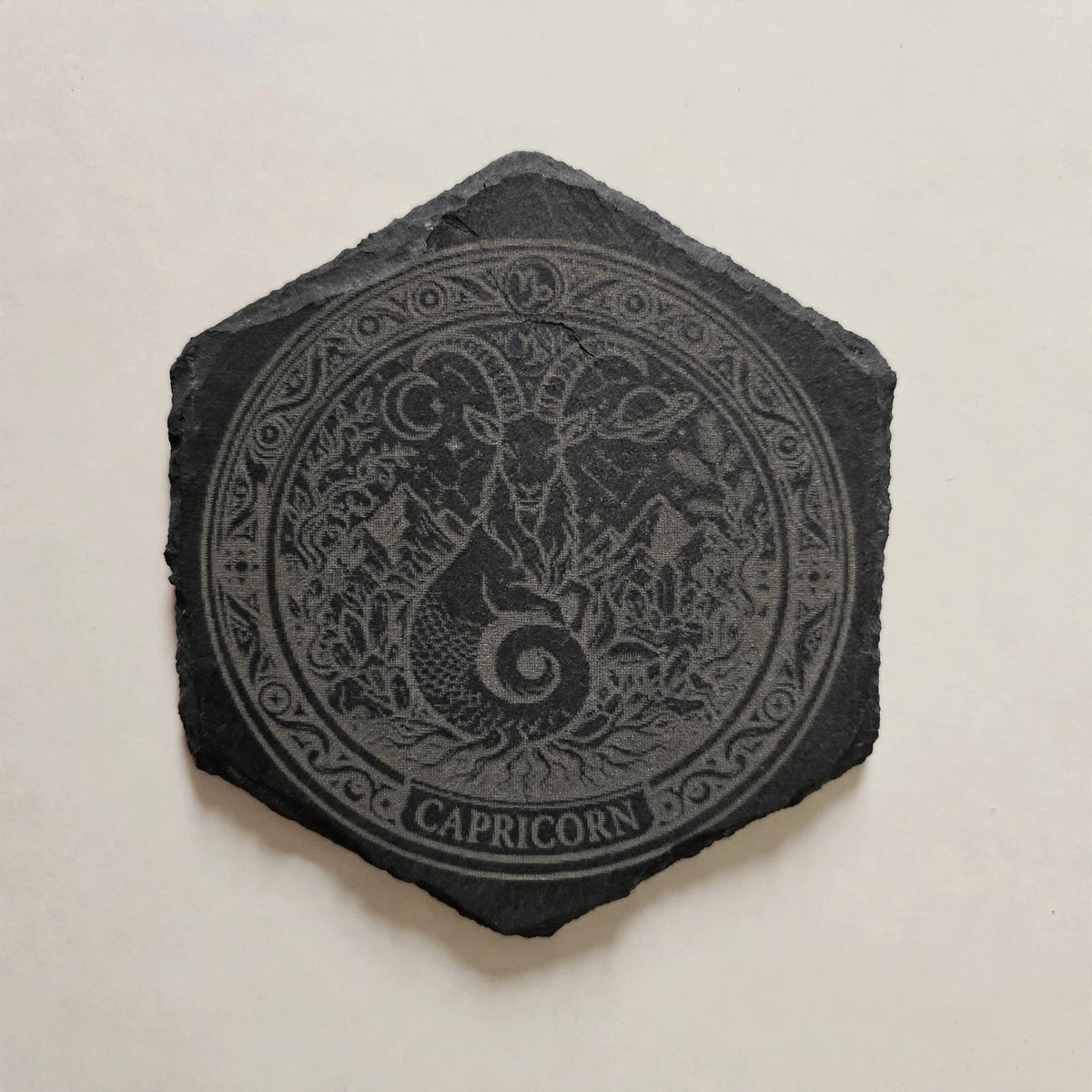 Zodiac Slate Coaster – Laser Engraved Astrology Coaster