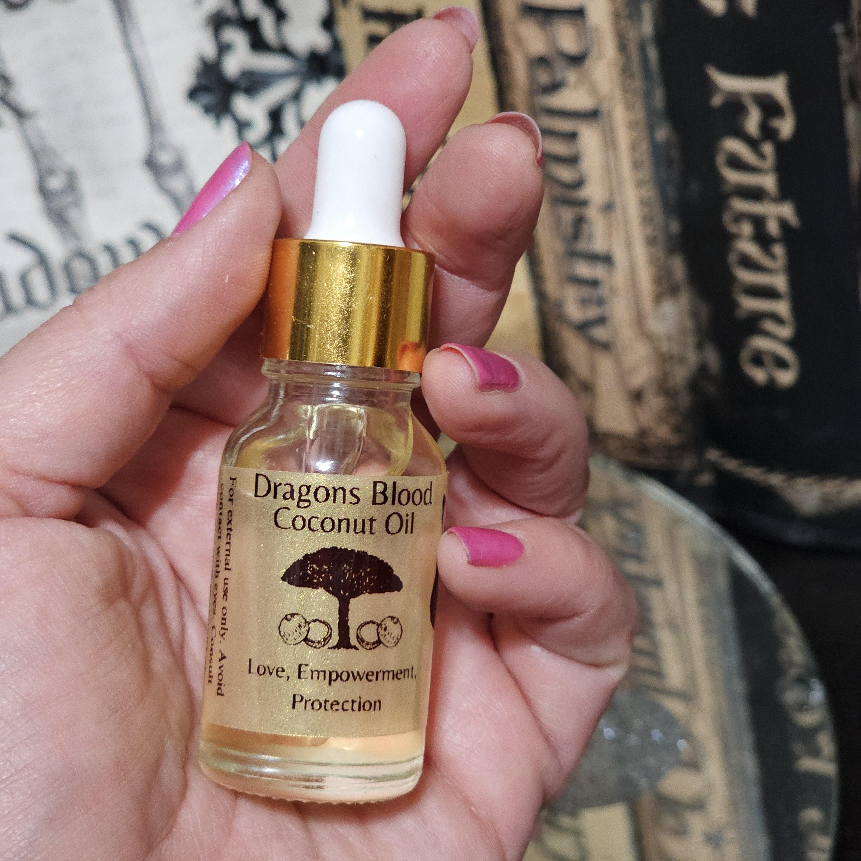 Anima Alchemia Dragon’s Blood Coconut Anointing Oil – Fragrance-Infused Coconut Base for Protection & Power | 15 ml Ritual Oil