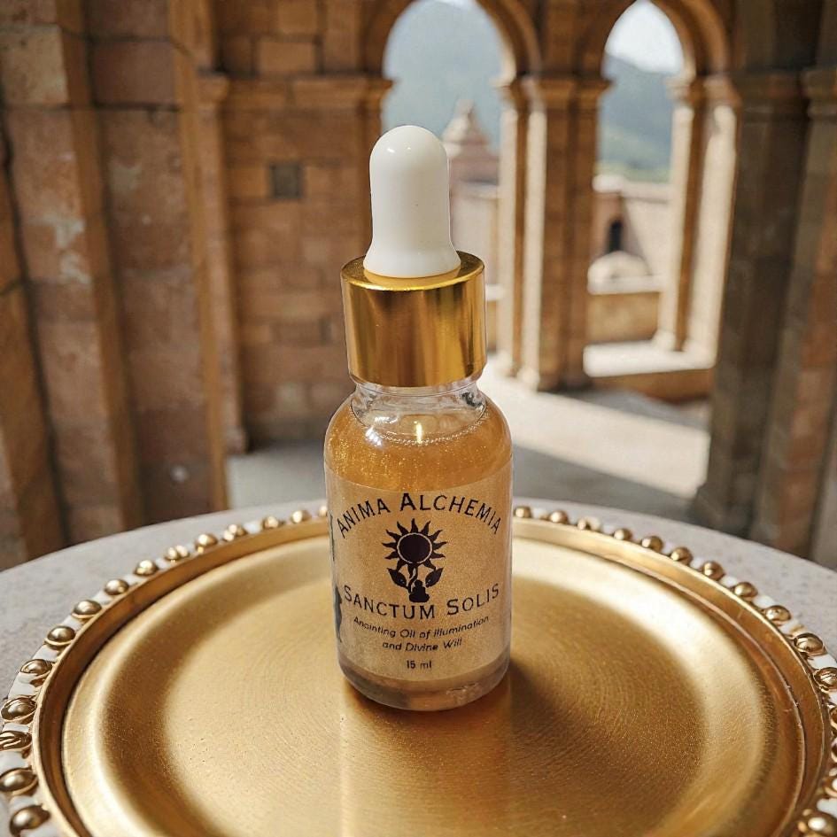 Anima Alchemia Sanctum Solis Anointing Oil Solar Magic, Confidence & Divine Will Anima Alchemia Ritual Oil Light, Power and Illumination