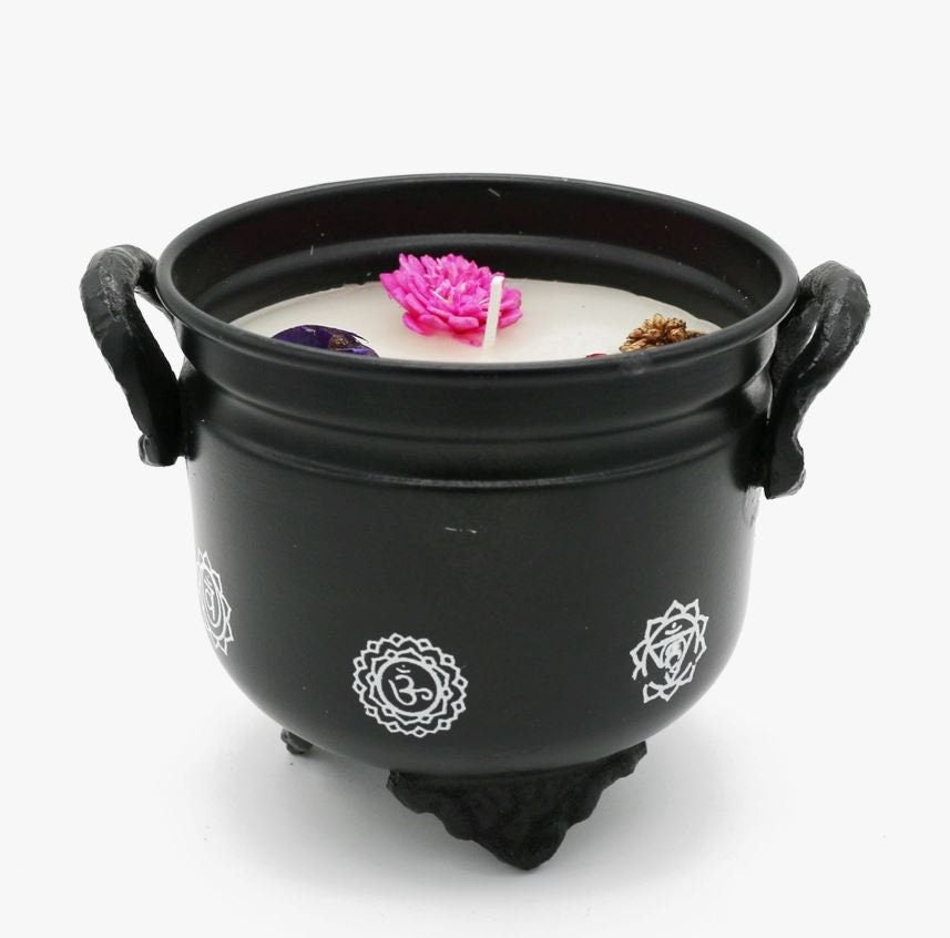 Cauldron Candle: White Sage, Palo Santo & Lavender - Ritual Cleansing