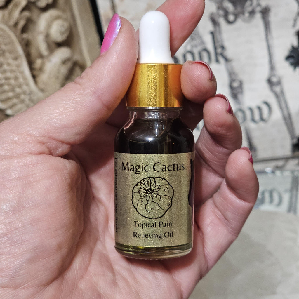 Magic Cactus Herbal Oil: Topical Relief & Spiritual Anointing (15 ml)