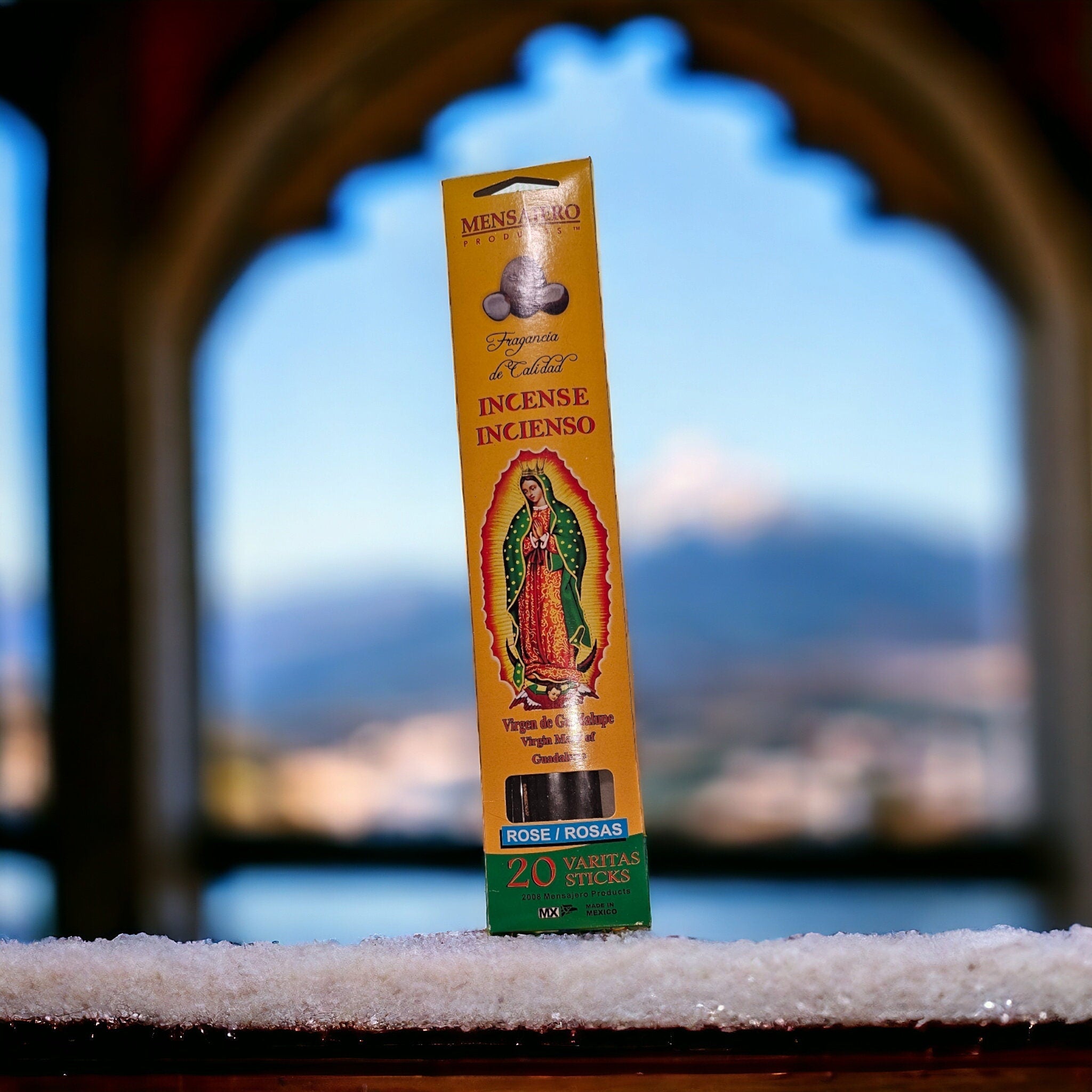 Rose Incense Sticks: Virgen de Guadalupe Prayer Altar, 20 Pack
