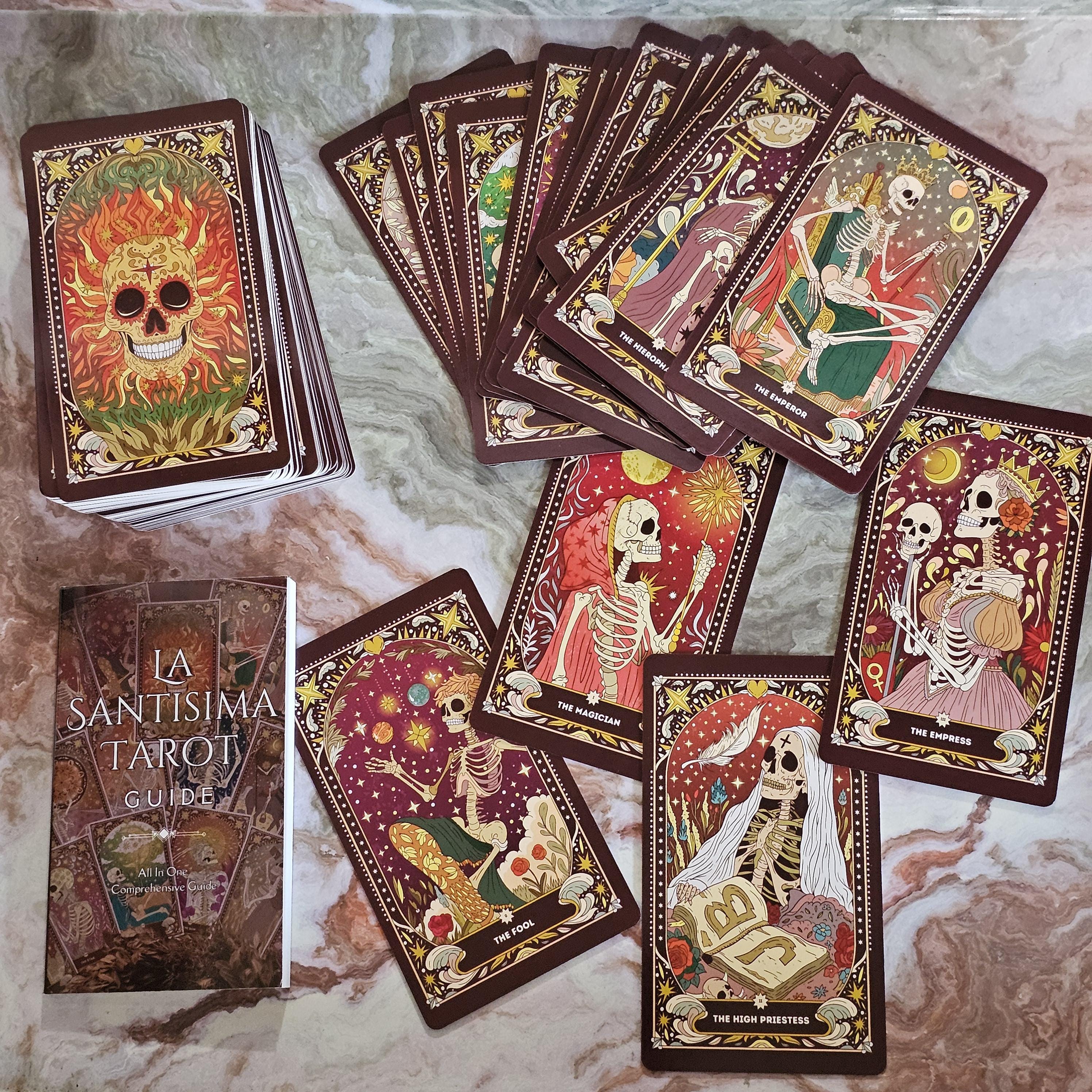 Santísima Tarot Deck, Santa Muerte, Día de los Muertos, 78 Cards & Guidebook