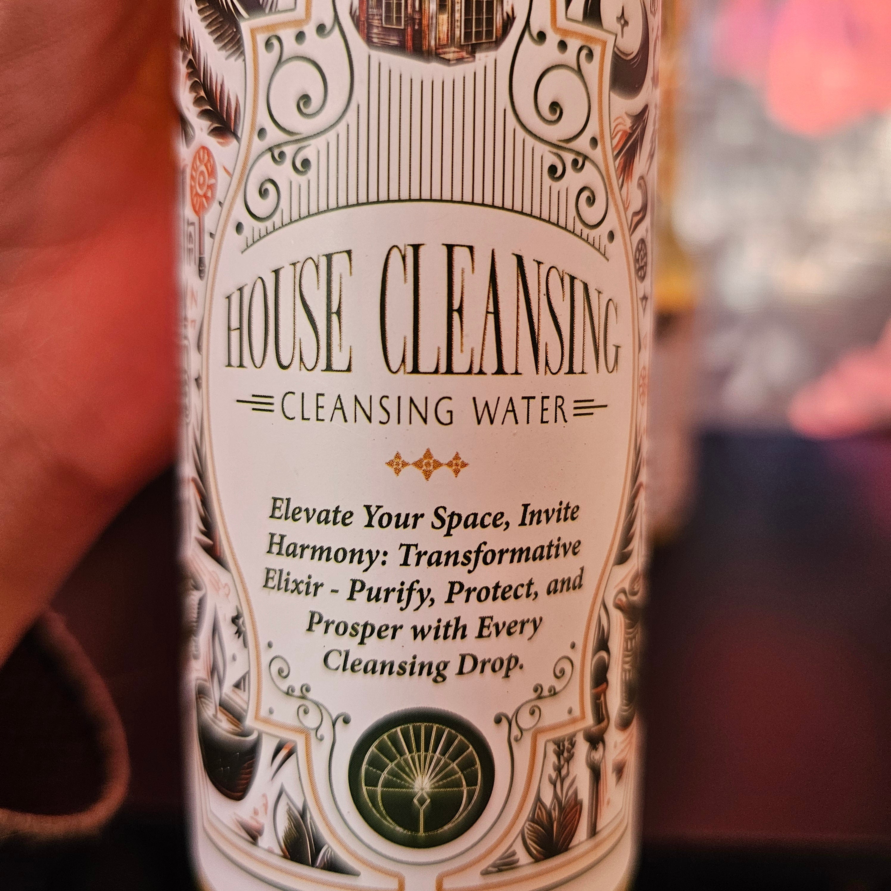 House Cleansing Water: Spiritual Home Blessing, Energy Clearing (7.5 oz)