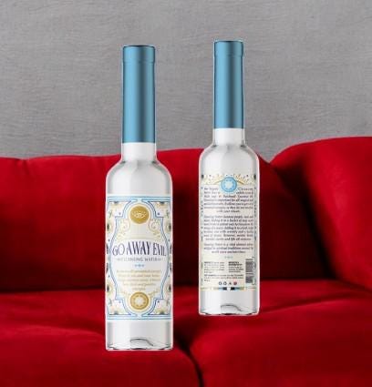 Go Away Evil Cleansing Water: Spiritual Ritual & Energy Clearing (7.5 oz)