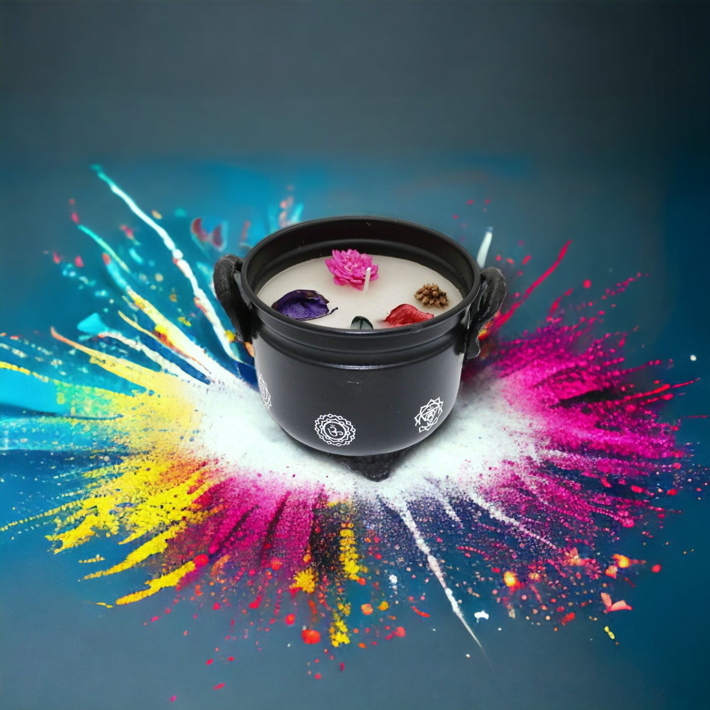 Cauldron Candle: White Sage, Palo Santo & Lavender - Ritual Cleansing