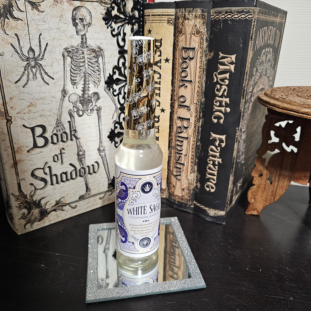 White Sage Cleansing Water for spiritual baths, ritual cleaning and energy clearing 7.5 oz