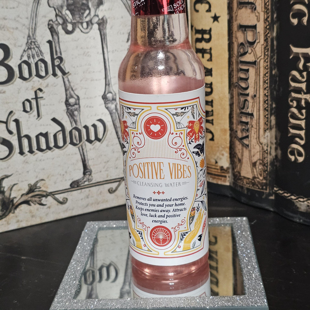 Positive Vibes Cleansing Water for spiritual baths, ritual cleaning and energy clearing 7.5 oz