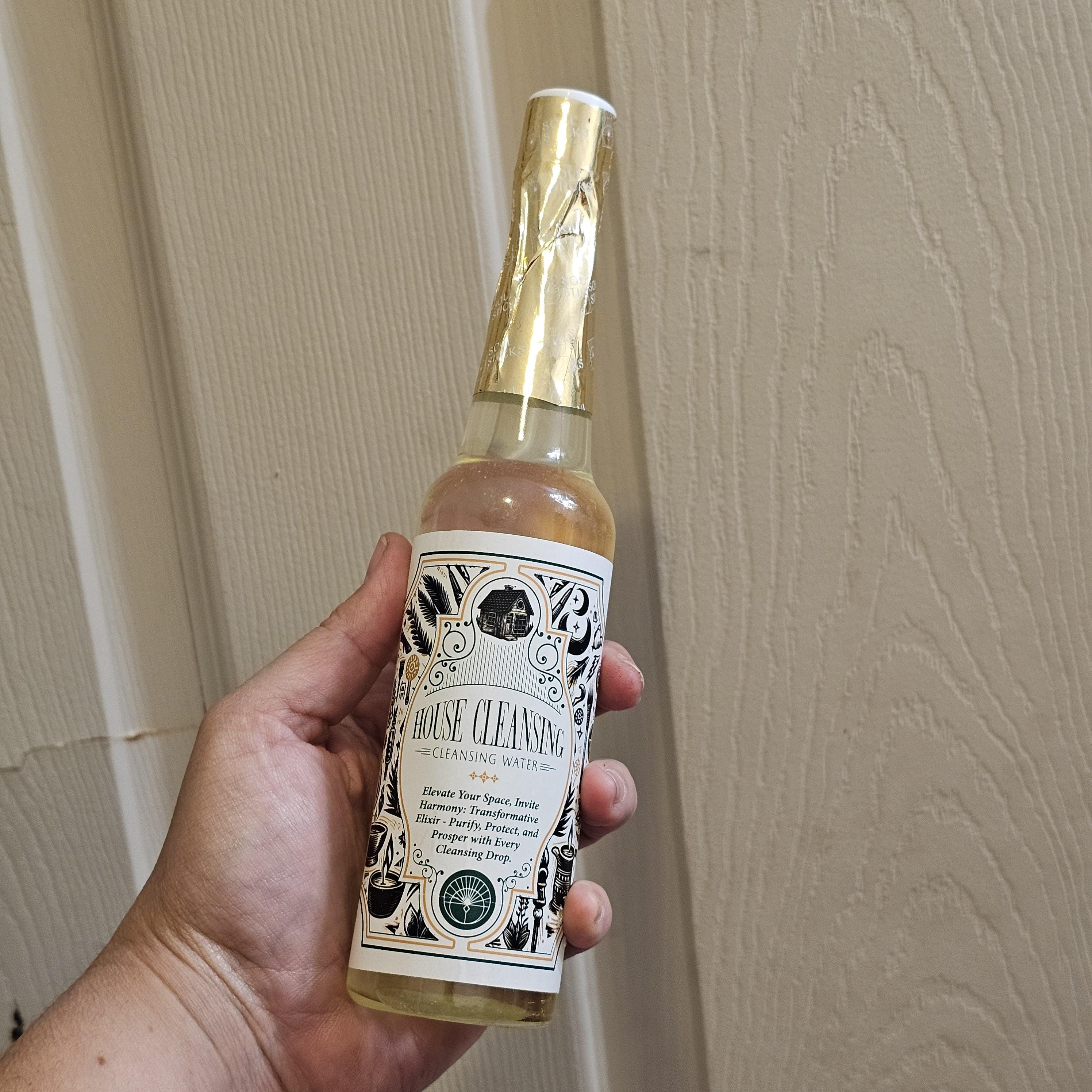 House Cleansing Water: Spiritual Home Blessing, Energy Clearing (7.5 oz)