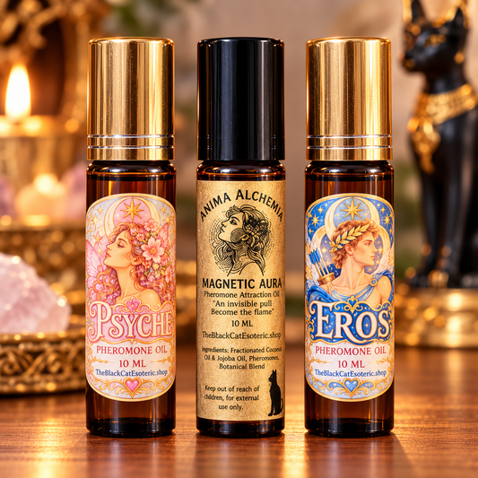 Magnetic Aura | Psyche & Eros Pheromone Oils | His & Hers Roll-On Fragrance | Greek Mythology Inspired | 10 ml Ritual Perfume