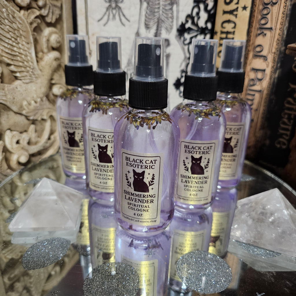 Shimmering Lavender Ritual Cologne Artisan Witchy Perfume Mist for Peace, Calm & Aura Cleansing