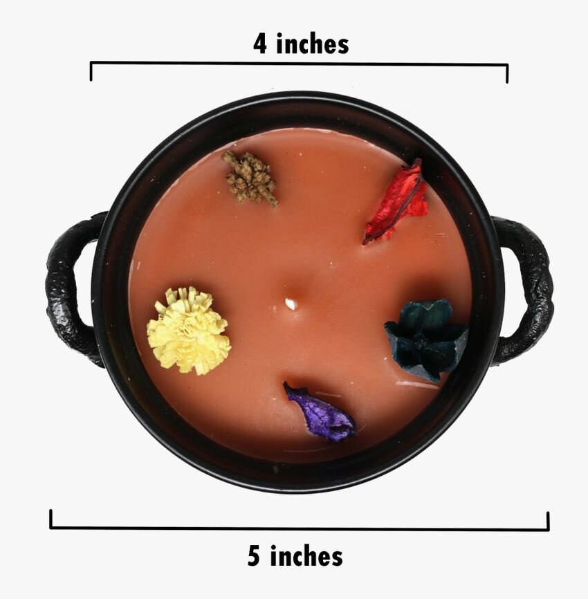 Cauldron Candle: White Sage, Palo Santo & Lavender - Ritual Cleansing