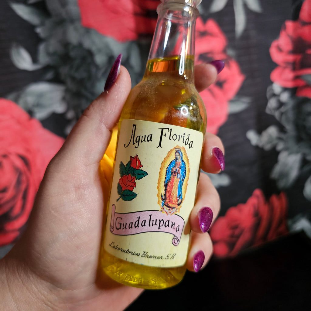 Florida Water Agua de Florida Guadalupana for Positivity, Cleansing, and Good Luck