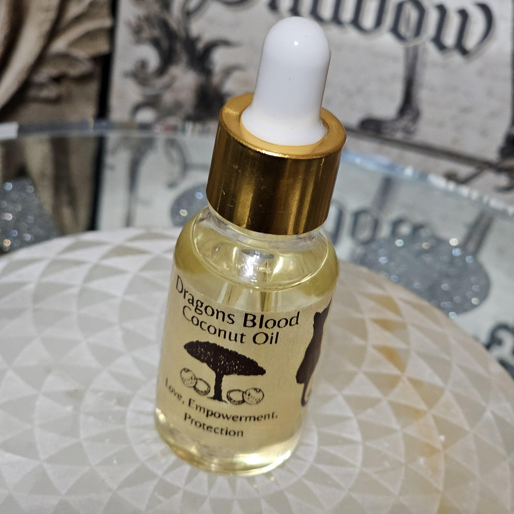 Anima Alchemia Dragon’s Blood Coconut Anointing Oil – Fragrance-Infused Coconut Base for Protection & Power | 15 ml Ritual Oil