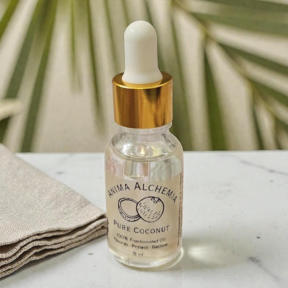 Pure Coconut Oil for Rituals and Anointing Fractionated Coconut Oil Spiritual Work, Cleansing, Spell Oil Base from Anima Alchemia