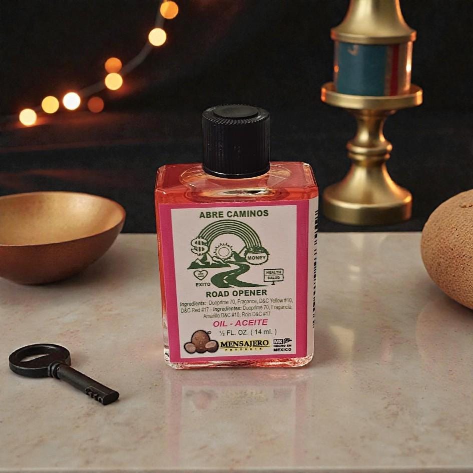 Abre Caminos Road Opener Oil Blockage Removal • Opportunity Opening • Spiritual Oil for Rituals, Candles and Anointing