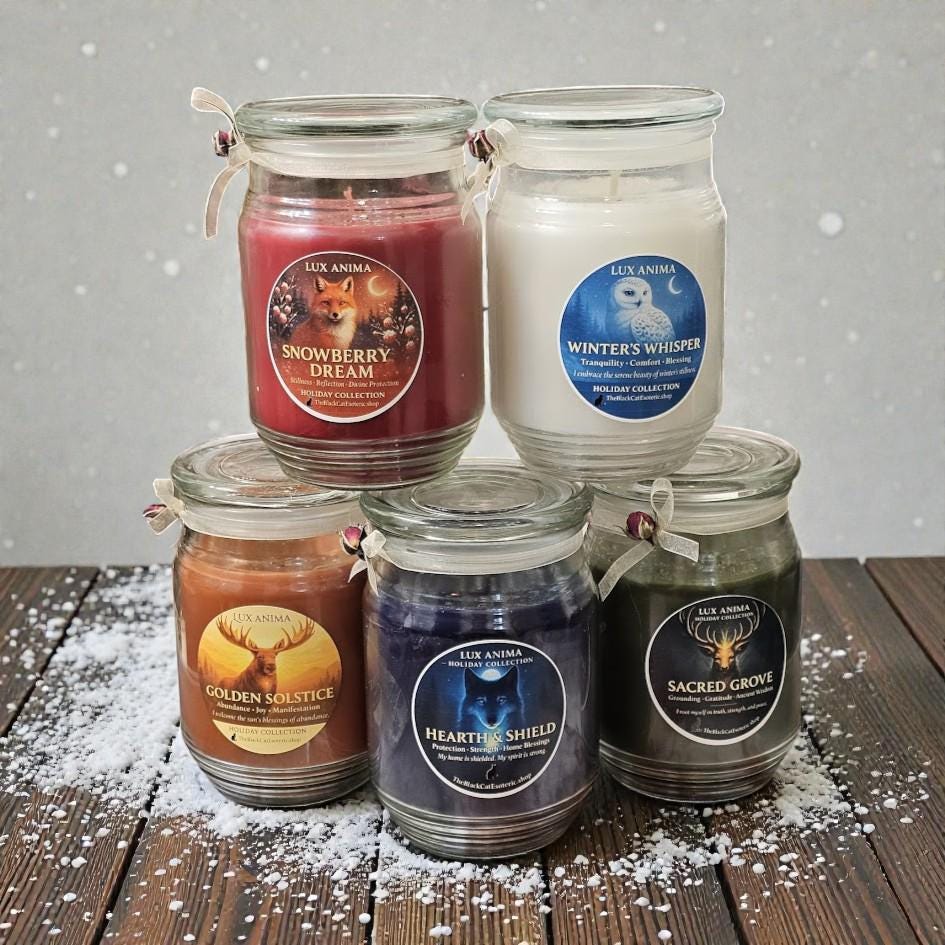 Lux Anima Intention Candle, Holiday Ritual Candle, Protection, Abundance, Peace