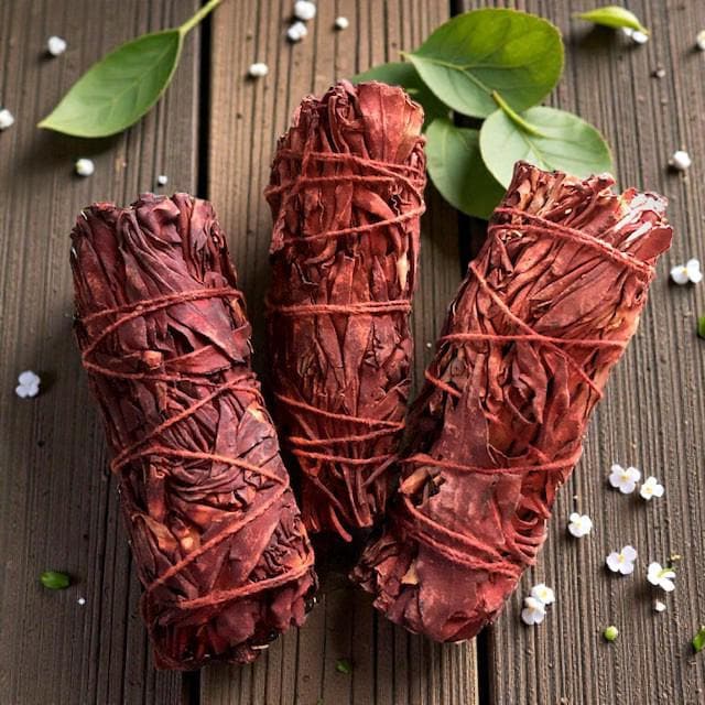 Dragon Blood Sage Bundle Protection and Power Smudge Stick Energy Cleansing, Banishing, Ritual Smoke Witchcraft, Altar, Spiritual Cleansing
