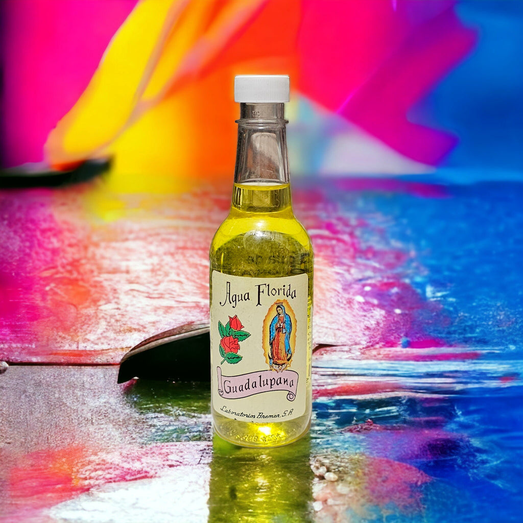 Florida Water Agua de Florida Guadalupana for Positivity, Cleansing, and Good Luck