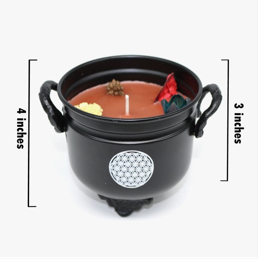 Cauldron Candle: White Sage, Palo Santo & Lavender - Ritual Cleansing