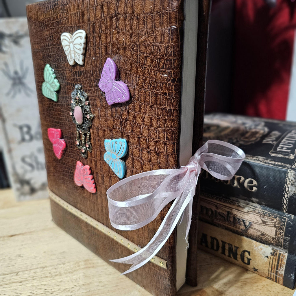 Butterfly Book of Shadows: Faux Leather Journal, 110 Blank Pages