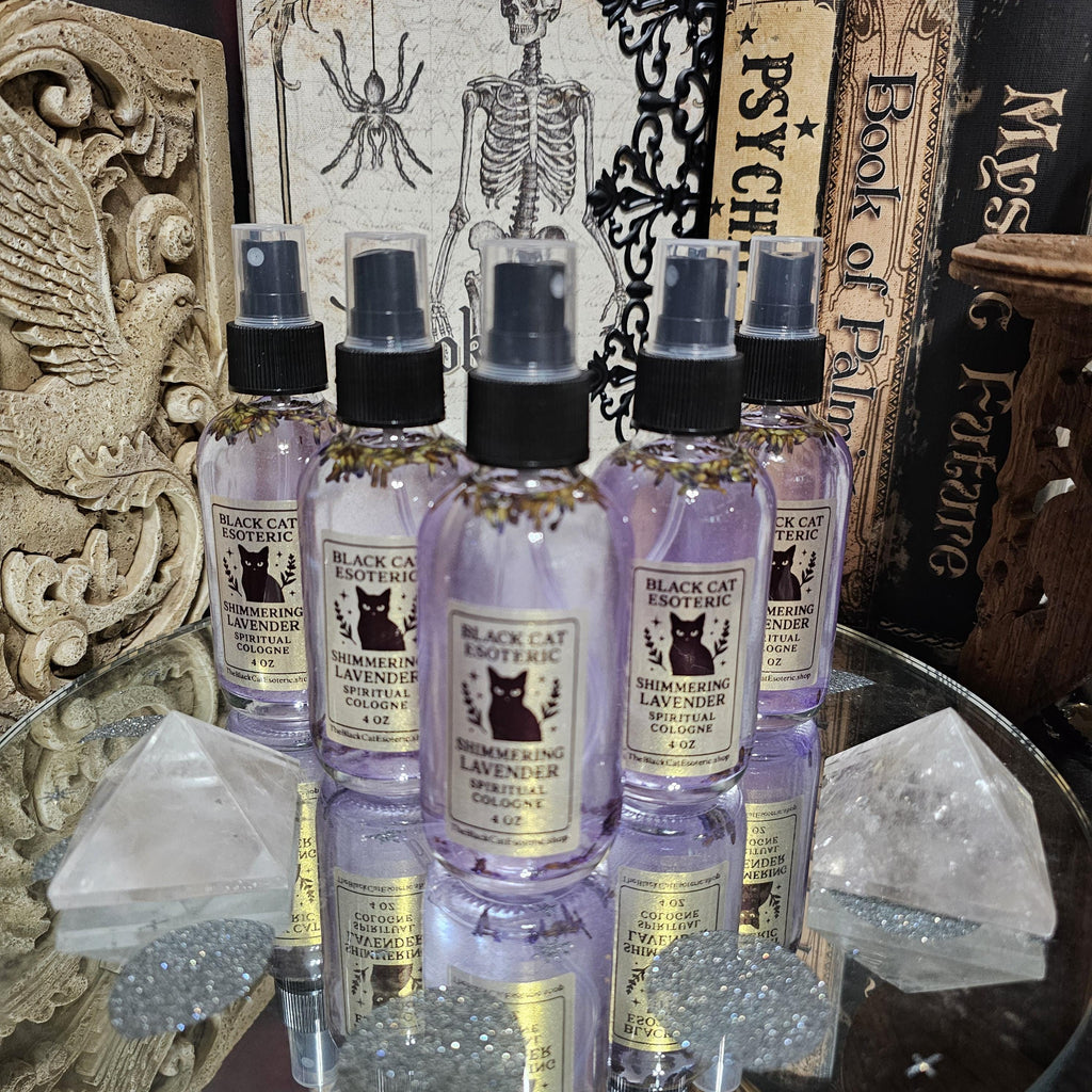Shimmering Lavender Ritual Cologne Artisan Witchy Perfume Mist for Peace, Calm & Aura Cleansing