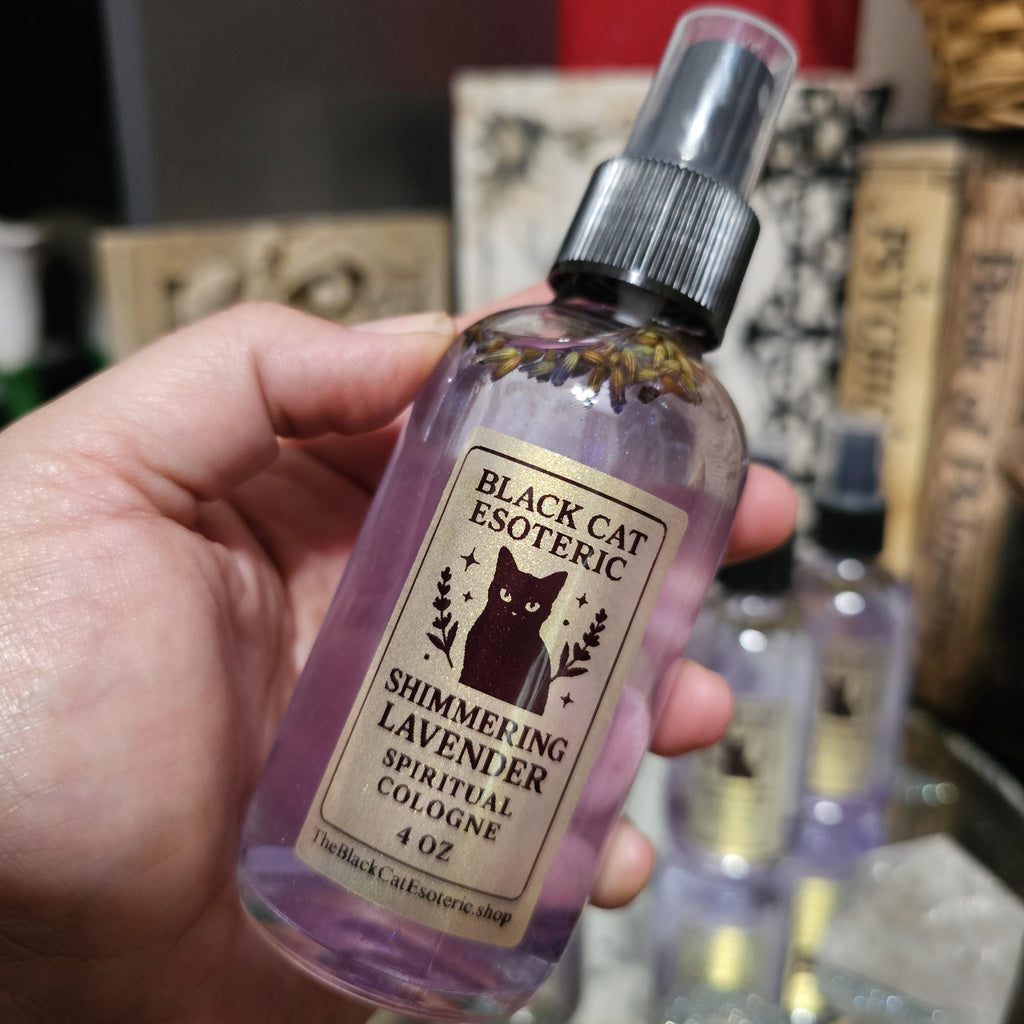 Shimmering Lavender Ritual Cologne Artisan Witchy Perfume Mist for Peace, Calm & Aura Cleansing