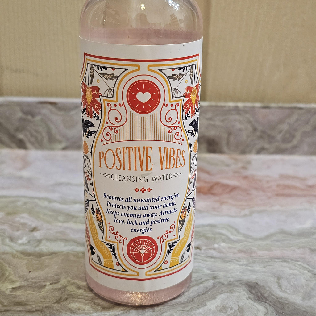 Positive Vibes Cleansing Water for spiritual baths, ritual cleaning and energy clearing 7.5 oz