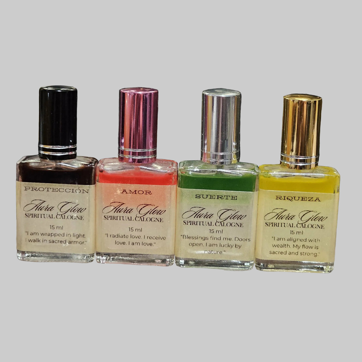 Aura Glow Spiritual Cologne for Protection Love Luck and Riches