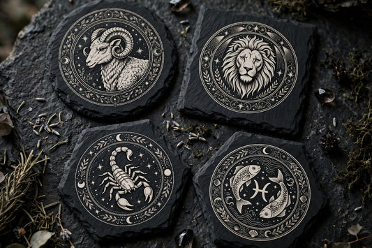 Zodiac Slate Coasters – Set of 4, Mix & Match
